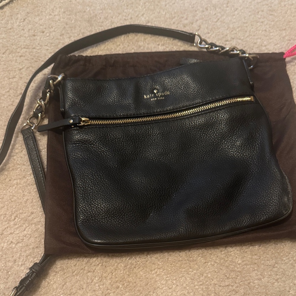 Kate Spade Black Cobble Hill Ellie Pebbled Leather Crossbody Bag